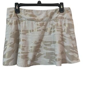 Queen Of The Court Tennis Skirt Woman’s Size XL Camouflage Print Fabric